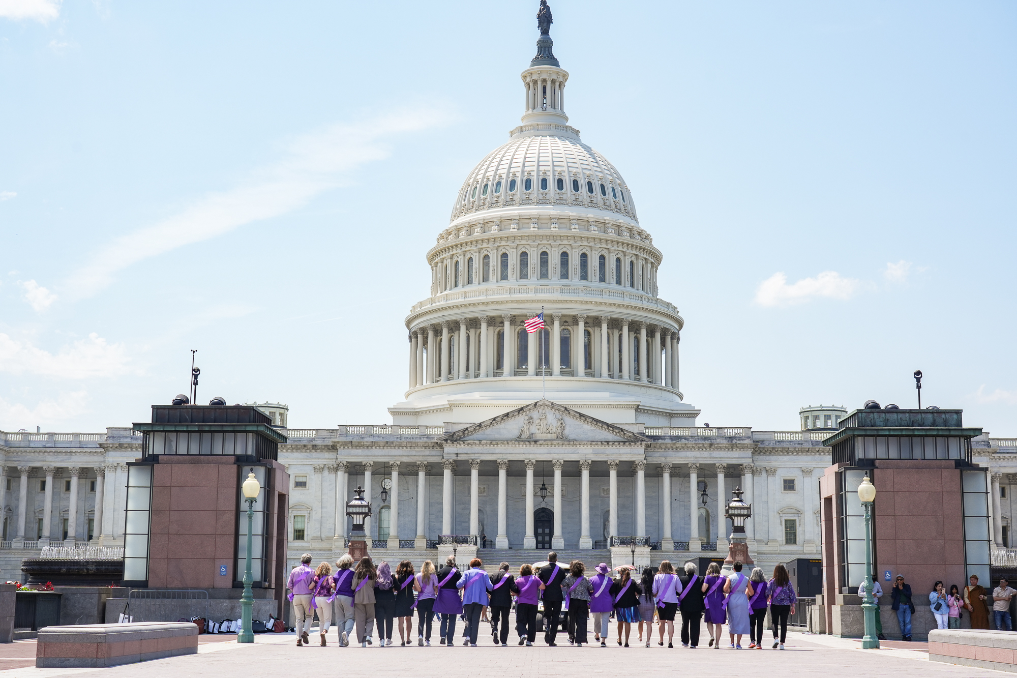 advocates walking to Capitol