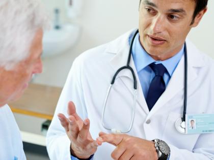 Doctor with senior patient