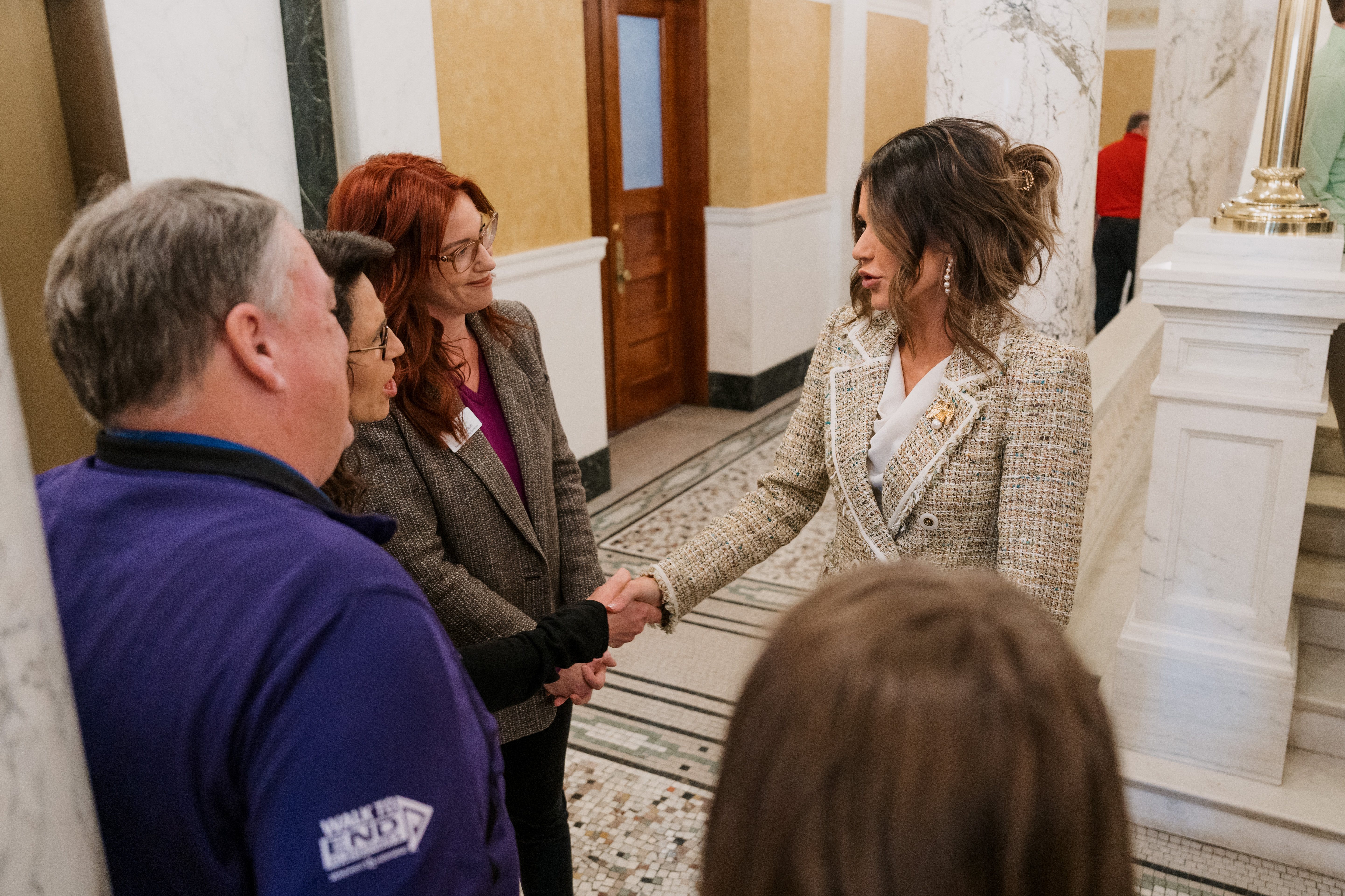 Governor Noem with advocates