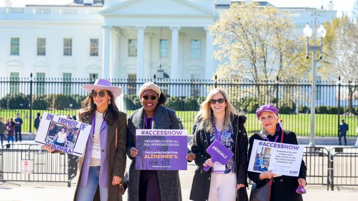 Advocates outside the White House