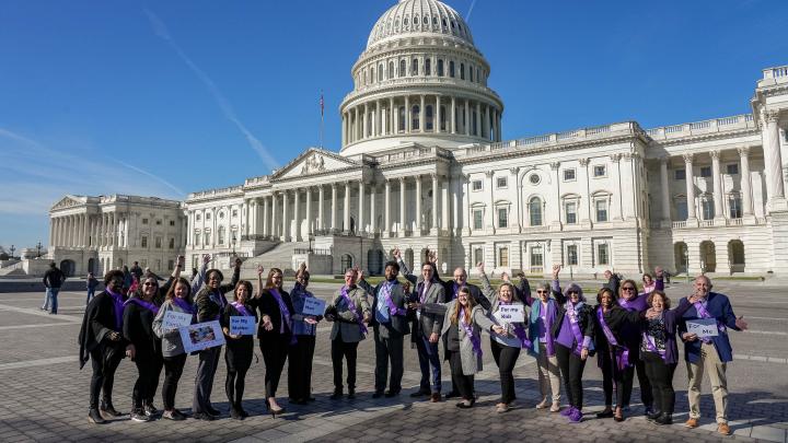 Large Group Advocates Outside the U.S. Capitol