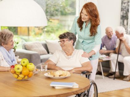 Nurse with patients